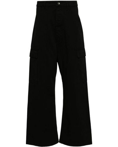 Rick Owens Du01d1354tw Cotton Cargo Trousers - Black