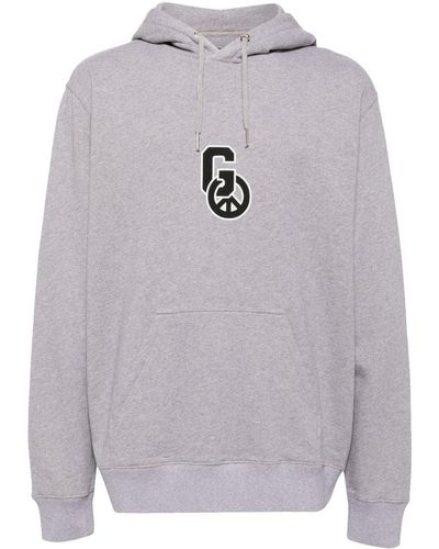 Givenchy Graphic-print Cotton Hoodie - Grey