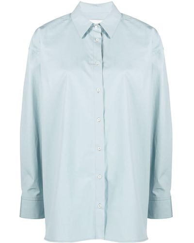 Loulou Studio Oversized Button-up Shirt - Blue