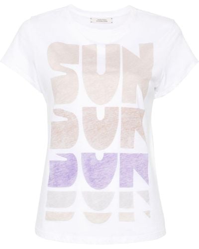 Dorothee Schumacher T-shirt en coton à slogan imprimé - Blanc