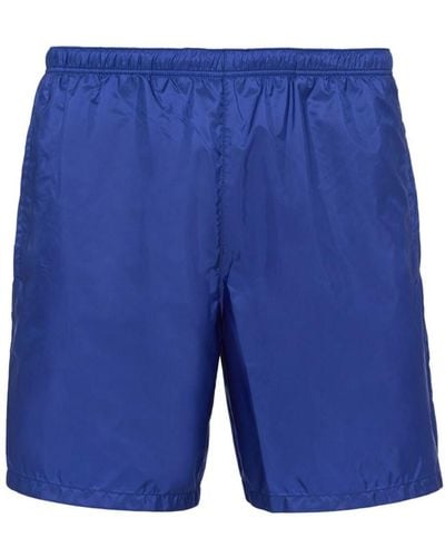 Prada Logo-print Swim Shorts - Blue