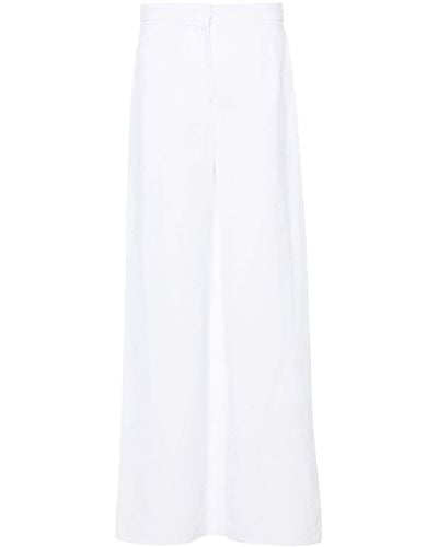 Max Mara Gary High-waist Wide-leg Trousers - White