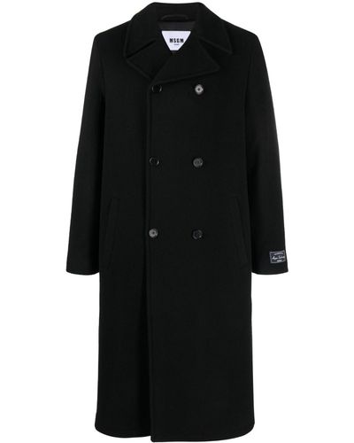 Black MSGM Coats for Men | Lyst