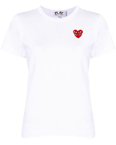 COMME DES GARÇONS PLAY T-shirt Met Logoprint - Wit