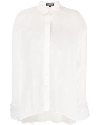 retroféte Irving Pearl-embellished Shirt - White