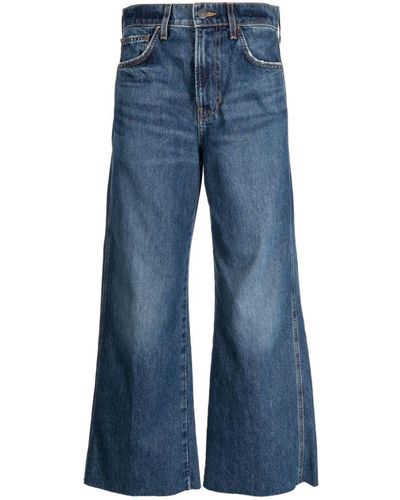 Veronica Beard Taylor Wide-leg Cropped Jeans - Blue