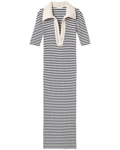 A.L.C. Darcy Striped Midi Dress - White