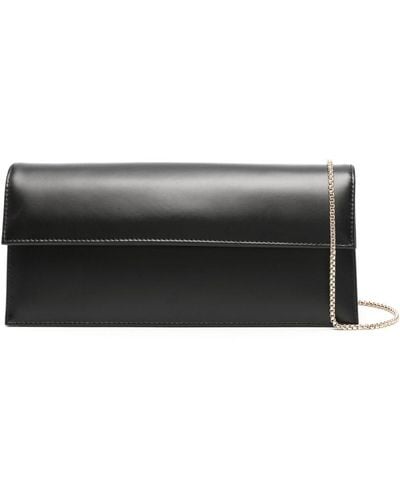 Aspinal of London Ava Leather Clutch Bag - Black