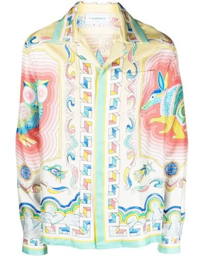 Casablancabrand Souvenir Silk Shirt Multi - Multicolour
