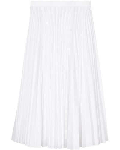 Theory Pleated Midi Skirt - White