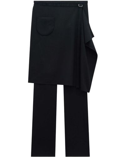 Courreges オーバースカート テーラードパンツ - ブラック