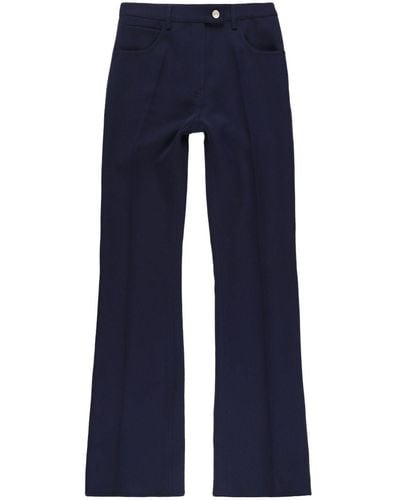 Courreges Pantalon 70s bootcut - Bleu