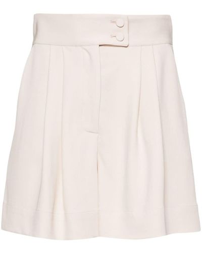 Styland Pleated High-waist Tailored Shorts - Natural