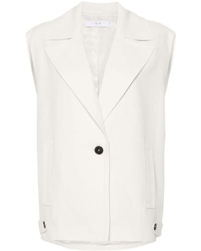 IRO Twill Buttoned Vest - White