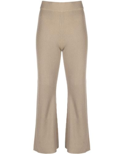 Mr. Mittens Ribbed-knit Trousers - Natural
