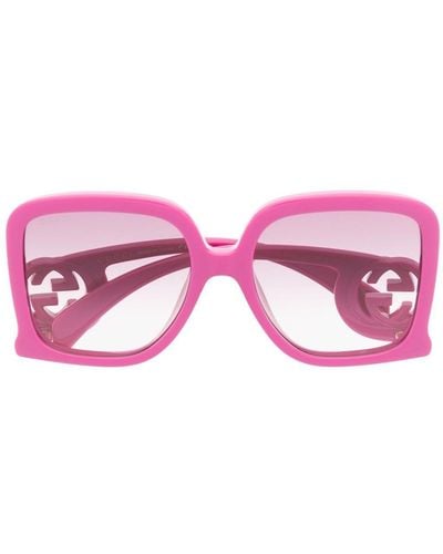 Gucci Chaise-lounge オーバーサイズ サングラス - ピンク