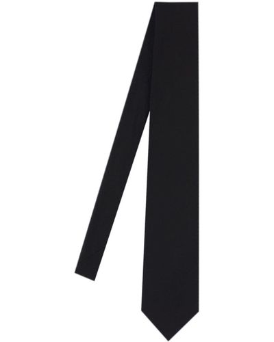 Sandro Pointed-tip Cotton Tie - Black