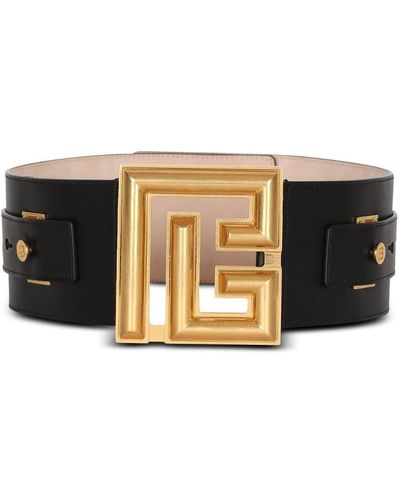 Balmain Riem Met Logoplakkaat - Zwart