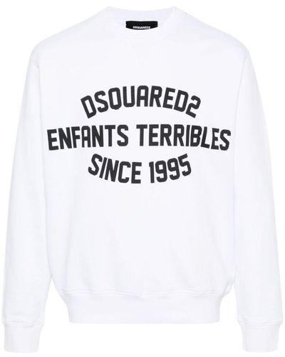 DSquared² Enfants Terribles Cotton Sweatshirt - White