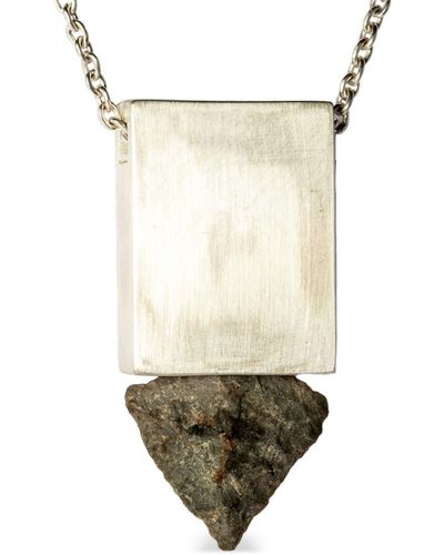Parts Of 4 Arrowhead Amulet Cuboid Necklace - White