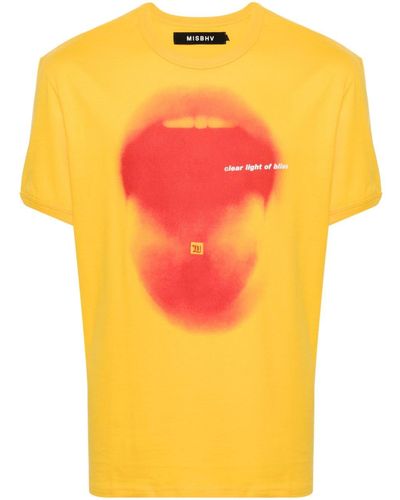 MISBHV T-shirt à imprimé graphique - Jaune