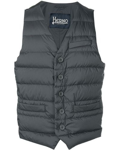 Herno Quilted Waistcoat - Grey