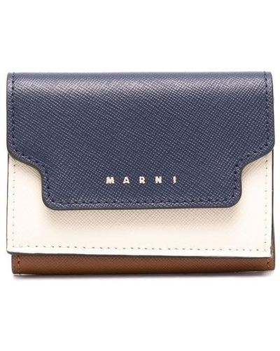 Marni Colour-block Tri-fold Wallet - Blue