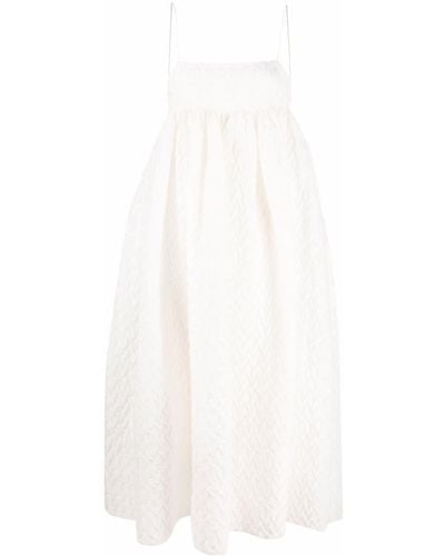 Cecilie Bahnsen Beth Plissé Empire-line Dress - White