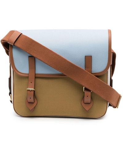 Mackintosh Bolso satchel con diseño colour block - Azul