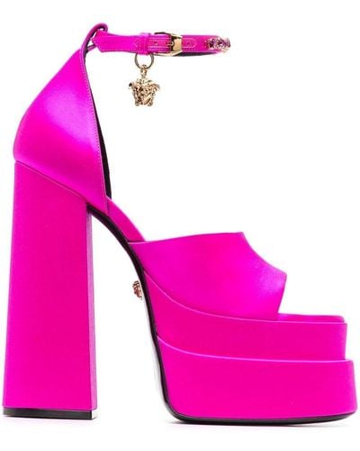 Versace Medusa Aevitas Platform Sandals - Pink