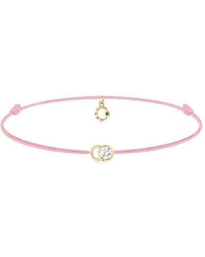 Courbet 18kt yellow gold diamond CO tie necklace