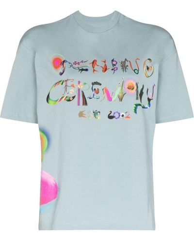 Opening Ceremony Chinese Letter-print T-shirt - Blue