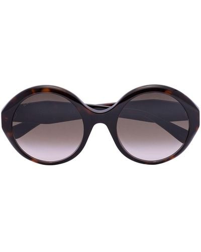 Gucci Havana Tortoiseshell Round-frame Sunglasses - Brown
