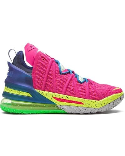 Nike Lebron 18 "los Angeles By Night" Sneakers - Pink