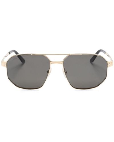 Cartier Pilot-frame Sunglasses - Grey