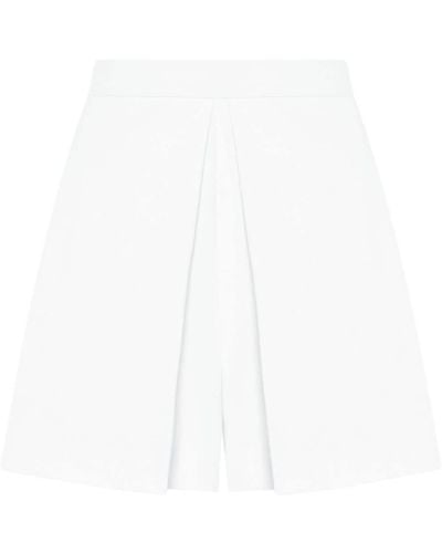 Rosetta Getty Jupe-short plissée à taille haute - Blanc