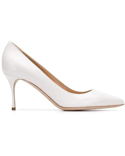 Sergio Rossi Godiva 75mm Court Shoes - White