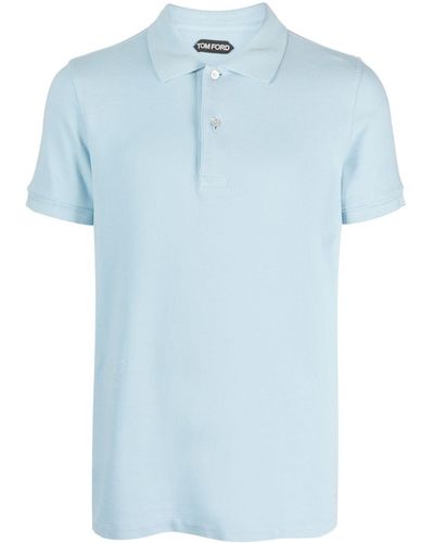Tom Ford Cotton Piqué Polo Shirt - Blue