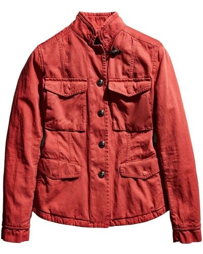 Fay Long-sleeve Military Jacket - Red
