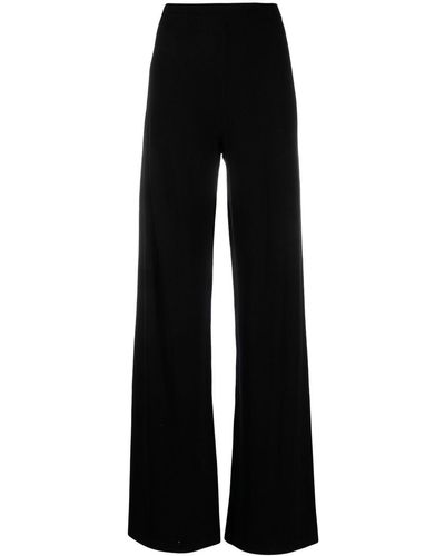 FEDERICA TOSI Knitted Wide-leg Trousers - Black