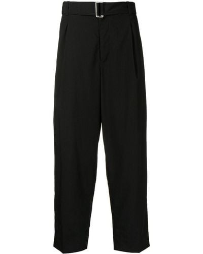 3.1 Phillip Lim Pantalones fluidos con cinturón - Negro