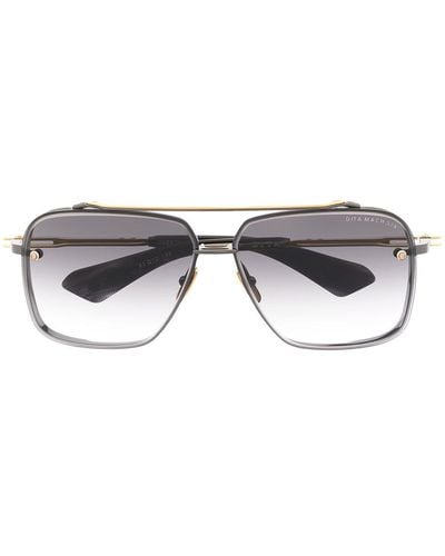 Dita Eyewear Eckige 'Mach 6' Sonnenbrille - Schwarz