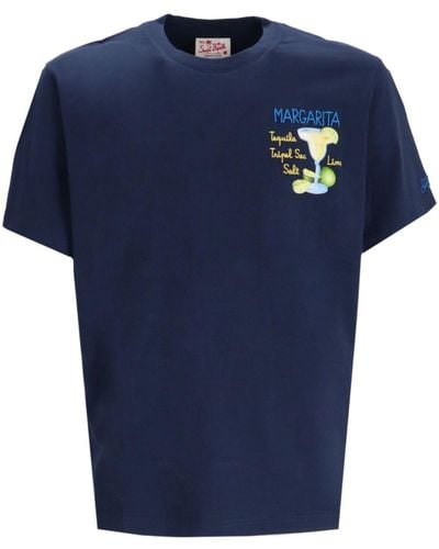 Mc2 Saint Barth Graphic-print Cotton T-shirt - Blue