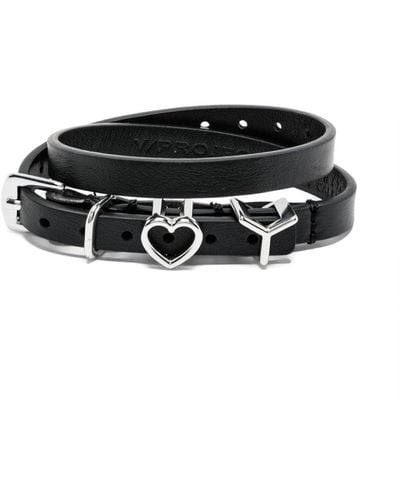 Y. Project Y Heart Belt Bracelet - ブラック