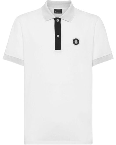 Billionaire Crest-embroidered Cotton Polo Shirt - White