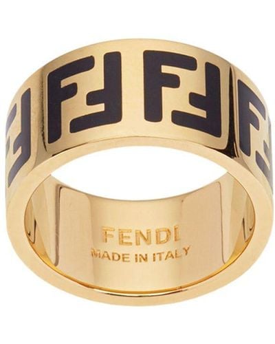 Fendi Ring Met Monogram - Metallic
