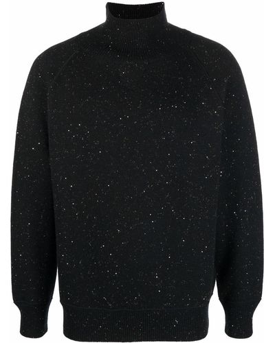Ferragamo タートルネック ネップセーター - ブラック