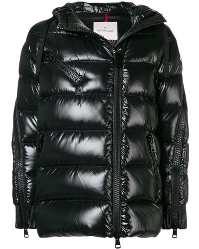 Moncler Zipped Sleeves Puffer Jacket - Black