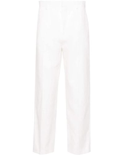 Sandro Straight-leg Linen Trousers - White