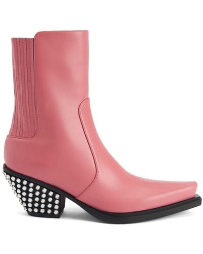 Giuseppe Zanotti Yanhira 55mm Leather Boots - Pink